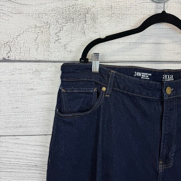 A New Approach Plus Size Highest Rise Wide Leg Cuffed Jeans Size 24W - Picture 3 of 8